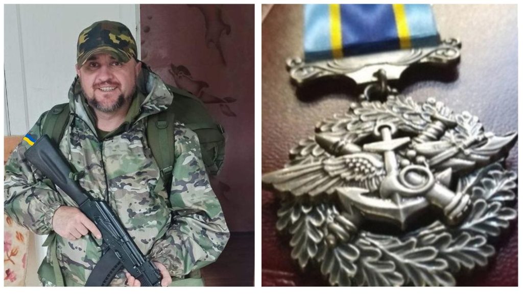 Військового з Буковини Валерія Личака нагородили медаллю «За військову службу Україні».